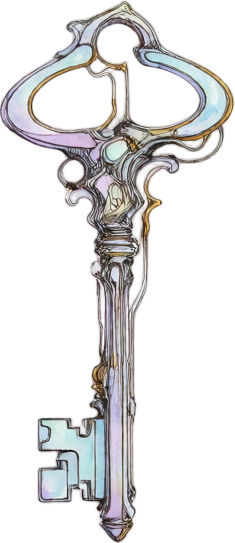 An ornate key