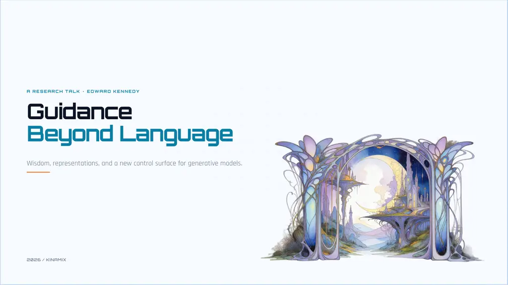 Title slide of Guidance Beyond Language